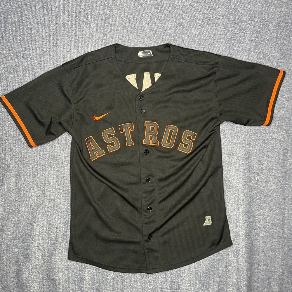 Nike Houston Astros Yordan Alvarez 44 Black Baseball Jersey Mens Medium Stitched